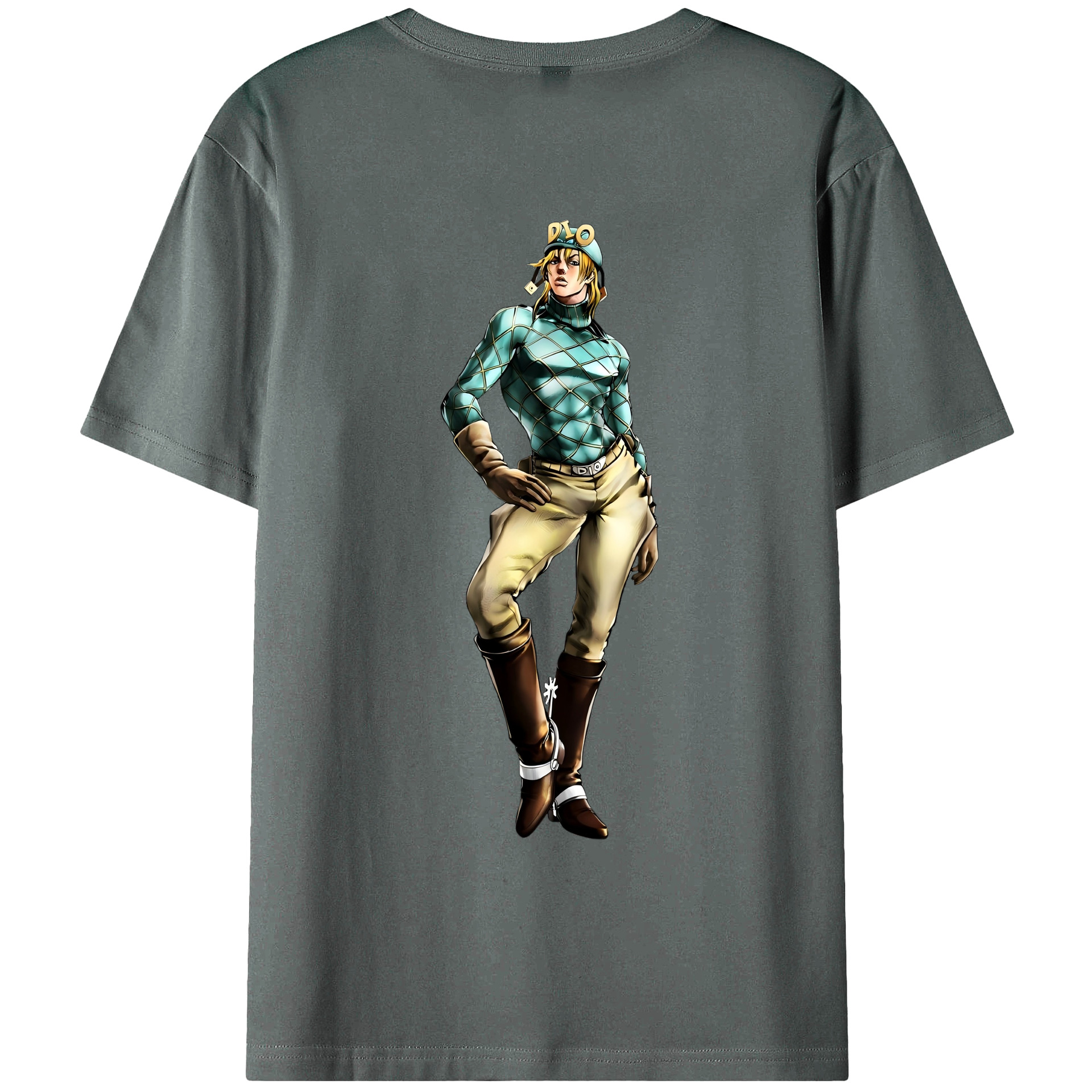 （画像用） ジョジョの奇妙な冒険 ディオ?ブランドー JoJo's Bizarre Adventure Dio Brando 綿100％ メンズ半袖Tシャツ（バックプリント） 通気性